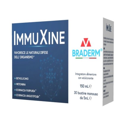 Braderm Immuxine integratore 30 Bustine Da 5 Ml