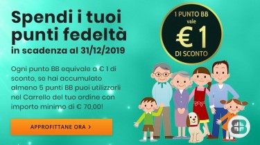 Spendi i tuoi punti fedeltà in scadenza il 31 dicembre