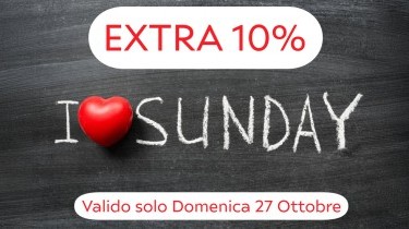 I Love Sunday: Extra 10% Oggi